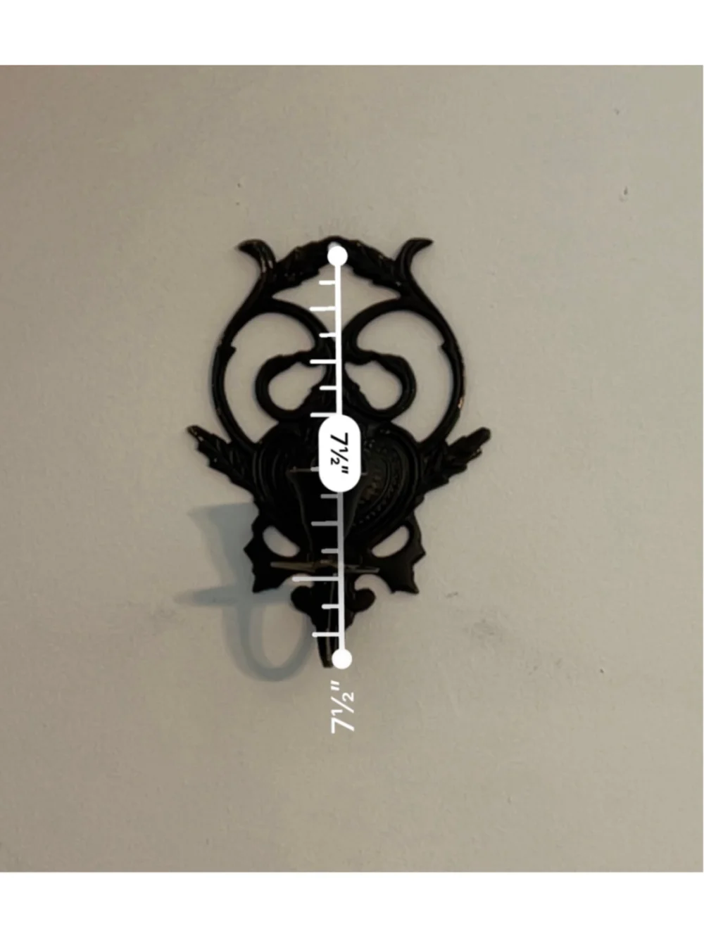Victorian Gothic Heart Wall Sconce Candle Holder